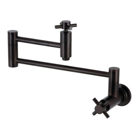 Kingston Brass KS8105DX Wall Mount Pot Filler Kitchen Faucet, Oil Rubbed Bronze KS8105DX
